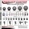 Service Caster 5'' Gray Poly Wheel Swivel 3/4'' Square Stem Caster Set with Brake, 4PK SCC-SQ20S514-PPUB-GRY-PLB-34-4 - alternate 3